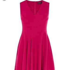 Karen Millen  - Fold front dress. Color pink.